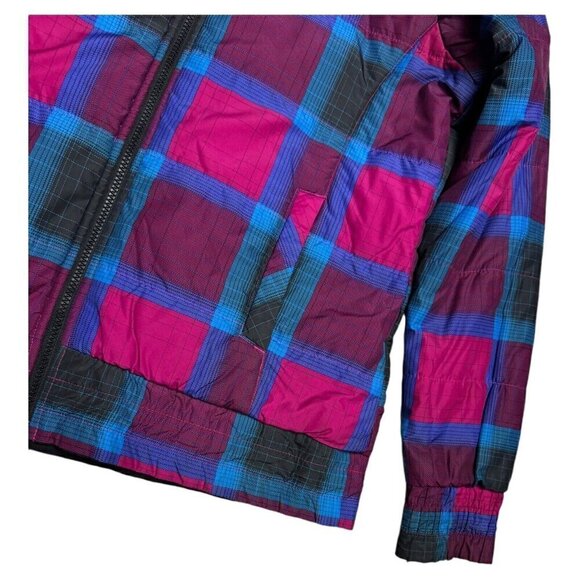 The North Face REVERSIBLE Plaid Insulated Windbreaker Spring Fall Light Jacket M - Picture 10 of 10